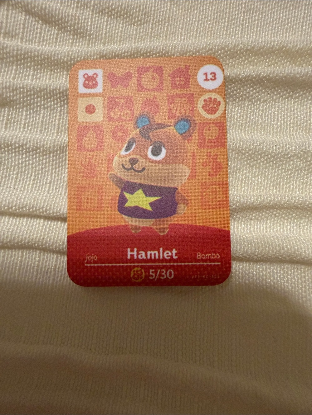 Hamlet Animal Crossing Amiibo Card Unofficial Villager NFC
